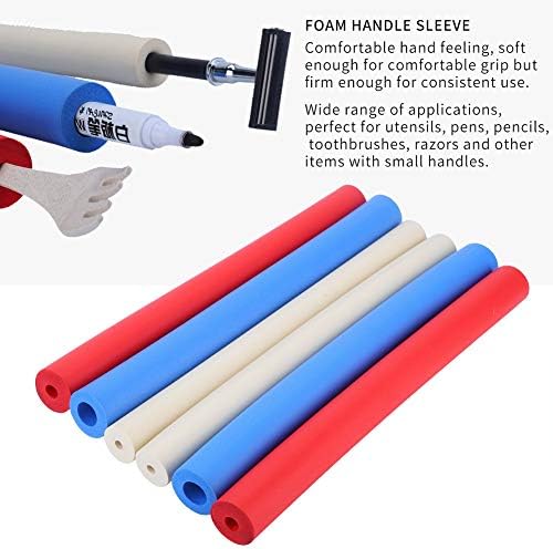 6Pcs Foam Grip Tubing, Shaving Pen Foam Grip Tube, Foam Handle Sleeve, Utensil Padding Grips, Larger Grip Pipe Tool for Dexterity, Disabled, Wholesale Business