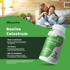 Bovine Colostrum Capsules Supplement 2000mg- 120 Capsules - Gut Health, Muscle Recovery, Energy, Hair, Skin and Immune Supplement | 50% IgG Cow Colostrum for Humans | Superfood, Gluten Free.