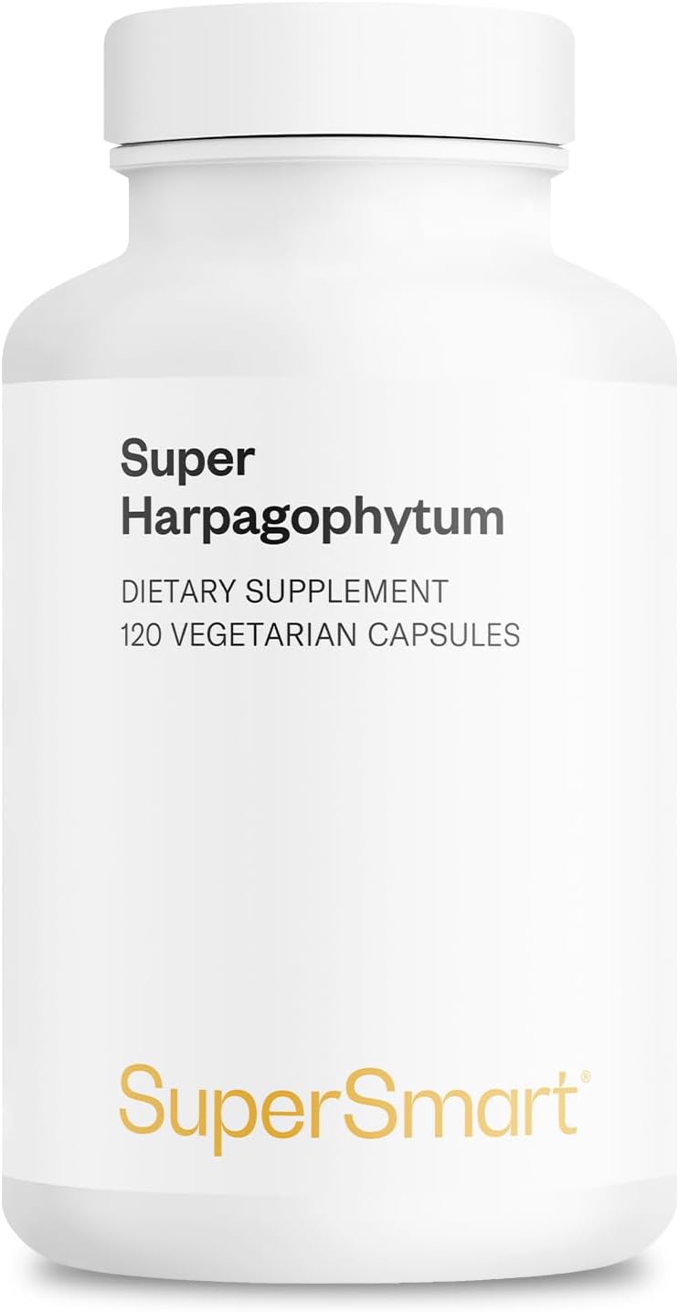 Supersmart - Super Harpagophytum 1000 mg Per Day (Devil’s Claw) - Standardized to 20% Harpagosides - May Help with Mild Back and Joint Discomfort | Non-GMO & Gluten Free - 120 Vegetarian Capsules