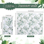 100Pcs Disposable Greenery Guest Napkins Paper Disposable Hand Towels Green Leaves Decorative Paper Dinner Hand Napkin for Bathroom Baby Shower Party Supplies Table Decor