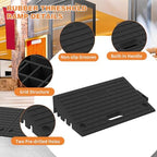 5.0" Rise Rubber Threshold ramp for Doorway/Cars, Step/Stair Rubber ramp with with Non-Slip Surface for wheelchairs/Curb/shed, 2200Pounds Load Capacity.