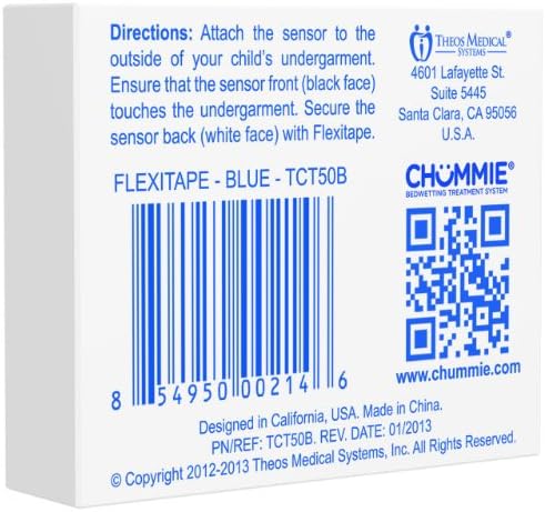 Chummie Flexitape for Premium and Elite Bedwetting Alarms, Blue, 60 Count