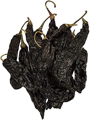 1lb Pasilla Negro Chilaca Dried Whole Chile Seco Peppers Food Service Size, Chili Pods for Authentic Mexican Food, Heat-Sealed Resealable Bag by 1400s Spices