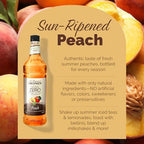 Monin - Zero Calorie Natural Peach Syrup, Fresh and Juicy Flavors, Great for Iced Teas, Lemonades, and Sodas, Non-GMO, Gluten-Free (1 Liter)