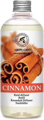 Cinnamon Reed Diffuser Refill with Natural Essential Cinnamon Oil 17 oz - Fresh & Long Lasting Fragrance - Best for Aromatherapy - Home - Office - Fitness Club - Restaurant - Boutique