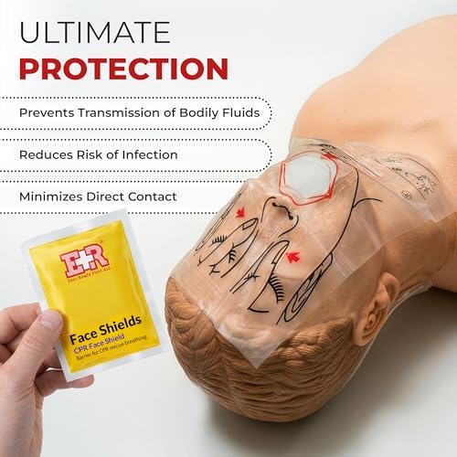 Ever Ready First Aid CPR Face Shield fits Adults, Children and Infants - 30 Pack