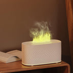 ‌Upgraded 7 Color Flame Humidifier - Essential Oil Humidifier, Silent Operation, Auto Off Safety, 160mL - White