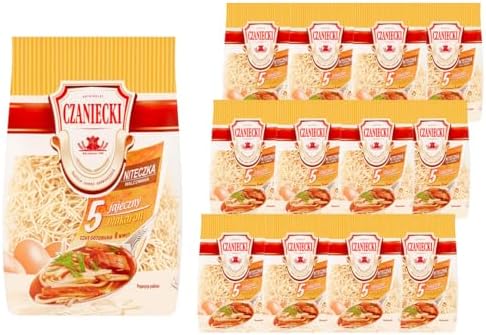 Czaniecki Pasta 5 Eggs (3 - PACK (3 x 250g), Thin Thread Noodle (Niteczka Walcowana))