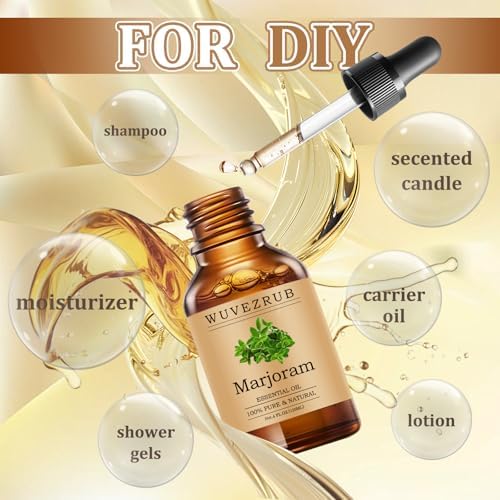 Marjoram Essential Oils 120ML, Pure Marjoram Essential Oil for Aromatherapy Diffuser - 4 Fl Oz