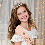 CIEHER 12th Birthday Crown + 12th Birthday Sash + Pearl Pin Set, It's My 12th Birthday Sash, 12 Birthday Tiara, 12th Birthday Decorations for Girls, 12th Birthday Gifts