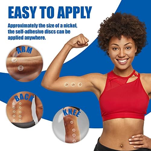 Phiten Power Tape Discs - Round Disc Shaped Water-Resistant Athletic Tape for Muscle, Knee, Elbow, Shoulder, and Joint Support - Professional Sports Therapeutic Athletic Tape - 70 Pieces