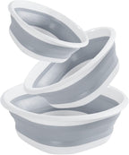 Multipurpose Foldable Collapsible Washbasin Lightweight Portable Basin, Collapsible Basin for Camping Sink and RV Sinks (Set of 3, S,M,L)