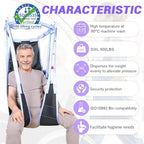 Universal Divided Leg Sling with Head Support – Padded Patient Lift Sling for Transfer, Lifting & Positioning, U-Shaped Split Leg Sling for Elderly, Disabled & Bedridden, 500 lbs Capacity