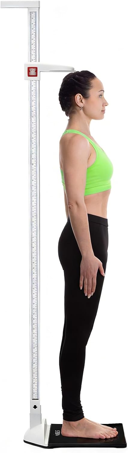 SIKE Height and Weight Scale, Physician Scale with Height Measuring Rod Professional Scale for Body Weight Home Hospital Gym Measuring Up to 212 cm / 82 "