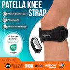 PhysFlex 2 Pack Patella Knee Brace - Knee Support and Pain Relief, Running, Hiking, Basketball, Jumpers Knee, Tendonitis, Adjustable Strap Patellar Tendon Stabilizer