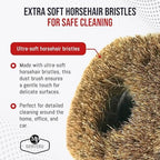 MP Maresh Products Household Cleaning Vacuum Brush Attachment - Horse Hair Vacuum Cleaner Accessories, Soft, Dust Floor Brush, Compatible with Shop Vac 1-1/4" Cleaners for Hard Surfaces - Black