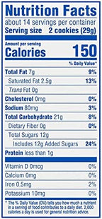 OREO Double Stuf Golden Sandwich Cookies, Family Size, 18.71 oz