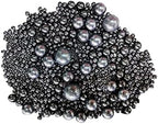 Edible Black Sugar Pearls Candy Sprinkles 120G/ 4.23Ounce Baking Cake Sprinkles Cupcake and Cake Topper Cookie Decorations Wedding Party Valentines Halloween Christmas Supplies