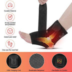 LAVEN Heating Ankle Brace, Heat Foot Drop Orthotic Brace with Adjustable 3 Level Controller for Injury Joint Recovery, Ankle Sprain Swelling, Arthritis, Strain, Fit