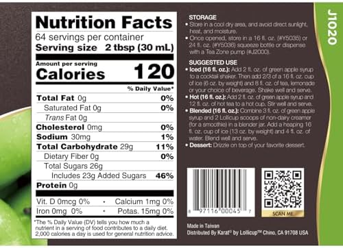 TEA ZONE 64 fl.oz Green Apple Syrup