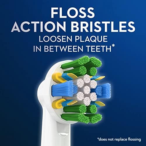 Oral-B Floss Action Replacement Brush Heads for an Oral-B Electric Toothbrush, Pack of 4