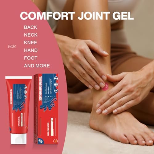 Joint Gel - Soothing Massage Cream Natural Comfort Gel for Knee, Neck, Back & Muscle, Absorb Quickly, Portable and Non-Greasy Formula, 4.23oz