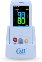 CMI Health CH-100 Handheld Pulse Oximeter - Measures Oxygen Level, Pulse Rate & Respiration Rate - Adjustable Audio & Visual Alarm - 1440 Hours of Continuous Data Storage