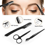Eyebrow Kit, Multipurpose Exfoliating Dermaplaning Tool Face kits for Women Girl, Eyebrow Grooming Set (9 in 1)