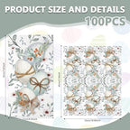 100Pcs Easter Napkins - Watercolor Flower Egg Party Napkins Spring Floral Theme Party Supplies Disposable Luncheon Dinner Napkins 7.8" x4.3" for Tea Party Kitchen Bathroom