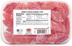 Zweet Sour Gummy Candy Lips 10 Ounce – Valentines Day Candy, Valentine Candy, Red Candy, Sour Kosher Candy, Halal Candy – Resealable Pack of Sour Gummy Candy