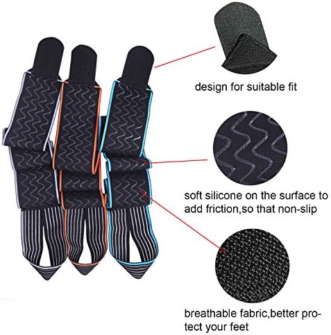 Candy Li Ankle Brace for Sprained Ankle, Ankle Support for Women & Men, Adjustable Compression Wrap Breathable Nylon Super Elastic & Comfortable for Sports– Blue(1 Pair)