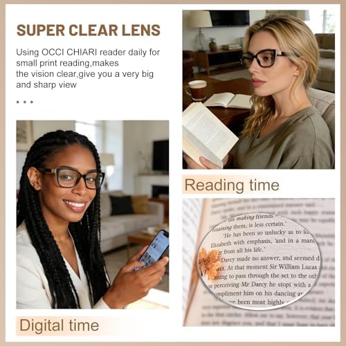 OCCI CHIARI Reading Glasses For Women Big Frame Reader