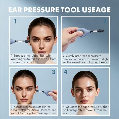 Ear Pressure Relief Device, Ear Pressure Tool,Migraine and Headache Relief Products, Airplane Ear Pressure Relief Through Inner Ear Pressure Balance, Reduces Tension and Alleviates Earache