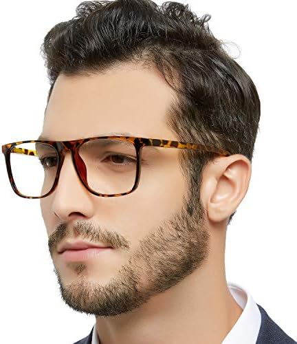 MARE AZZURO Reading Glasses Men Square Reader 0 1.0 1.25 1.5 1.75 2.0 2.25 2.5 2.75 3.0 3.5 4.0 5.0 6.0 (Brown 150)