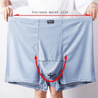 ElzEy 3 Packs Men's Boxer Briefs, Ice Silk Soft Underwear, Oversized Inner Pants Plus Size Boxershorts, 2XL-13XL (Color : Light gray, Size : 11X-Large)