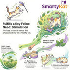 SmartyKat Natural Catnip Canister, 100% Natural Cat Nip for Cats, Premium Dried Catnip for Indoor Cats, Positive Training Aid for Play and Exercise, Resealable Shaker Bottle, 2 Ounces