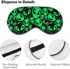 Aliens Sleep Eye Mask Sleep Mask with Adjustable Strap Breathable Blindfold Blackout Eye Cover Eyeshade for Travel Nap Rest