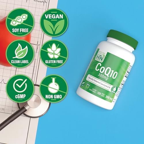 Health Thru Nutrition CoQ-10 300mg - 120 Capsules | High-Potency Ubiquinone Coenzyme Q10 | Supports Cellular Energy & Antioxidant Protection | Non-GMO, Soy-Free, Vegan, Gluten-Free