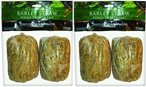 Summit 125 Clear-Water Barley Straw Bales, Treats up to 1000-Gallon, 2 Packs of 2-4 total