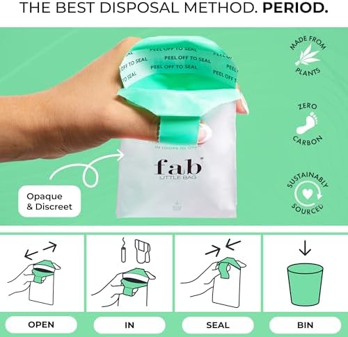 Fab Little Bag Sanitary Waste Bags - Pack of 200 Dispenser Bags (Dispenser Sold Separately) - Prevents Odours, No Mess, Eco Friendly