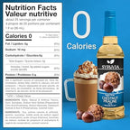 Syruvia Sugar Free Coffee Syrup, Chestnut Praline Flavored Syrup for Drinks, Lattes, and Desserts – 25.4 fl oz, With Pump