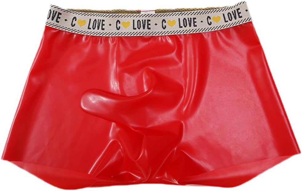 Men's Sexy Mid Rise High Elastic Waistband Boxer Briefs Panties Smooth Skinny Boy Shorts Underwear with Sheath