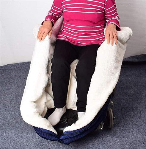 YOMQLJXB Wheelchair Blanket - Waterproof Fleece Lined Wheelchair Cozy Cover for Adults, Warm Covers for Legs and Lower Body