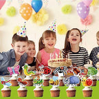 24Pcs Insects Cupcake Toppers - Cute Bee/Bugs/Snails/Ladybug Design | Summer Spring Party Decor | Ideal for Kids Birthday Party Favors & Table Accents