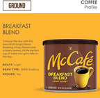 McCafe Breakfast Blend, Light Roast Ground Coffee, 30 oz Canister