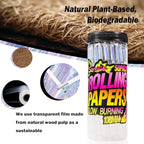 50 PACK Clear Pre Rolled Cones| King Size Rolling Paper Cone 108 MM