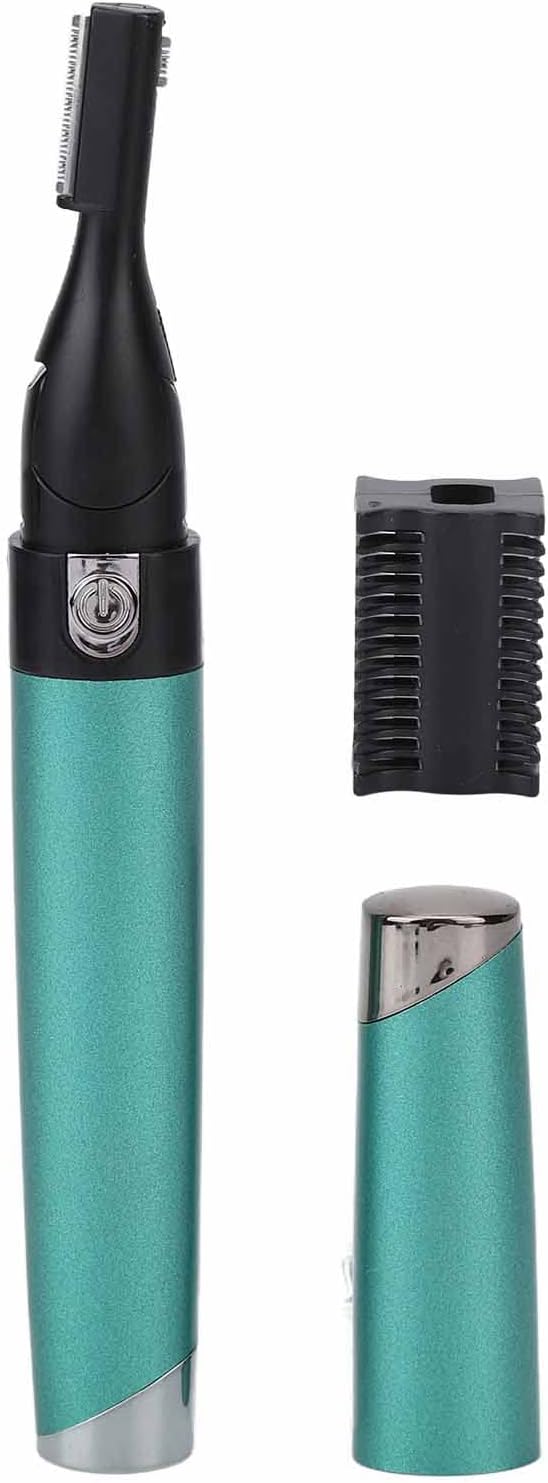 Yinhing Electric Eyebrow Trimmer,Portable Hair Remover Trimmer Painless Shaver Kit for Women Men Lips Armpit Leg Body,Battery Operated (Green)