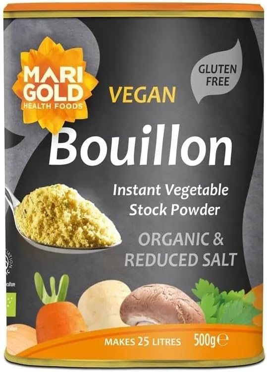 Marigold Swiss Vegetable Vegan Bouillon Powder Reduced Salt (500g) Purple - Pack of 2