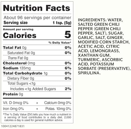 Roland Foods Green Sriracha Chili Sauce 17 Oz Bottle, Pack of 1