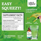 Wild & Organic Horsetail Herb Tincture - Hair Skin and Nails Support - Liquid Horsetail Supplement - Vegan, Sugar & Alcohol-Free Leaf Extract Drops - 4 fl oz